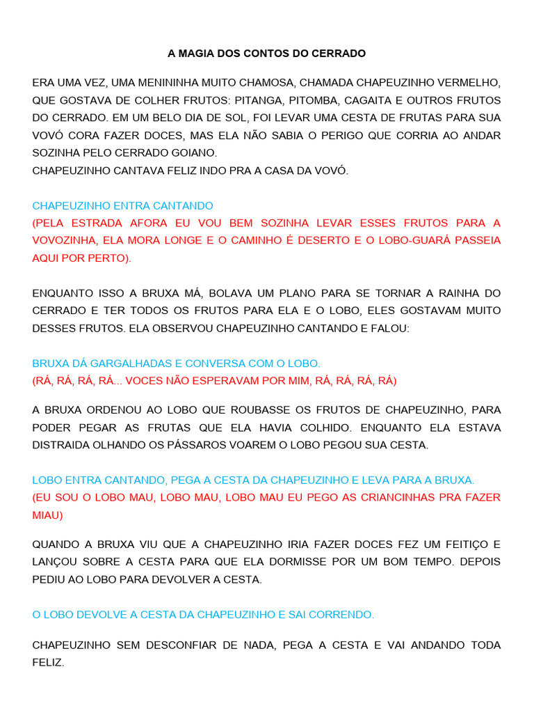 Contos de Fada | PDF | Chapeuzinho Vermelho, image size:768x1024