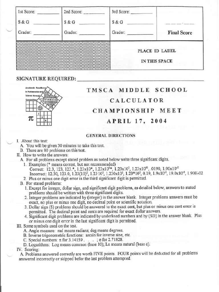 2003-2004 Cal State Test | PDF