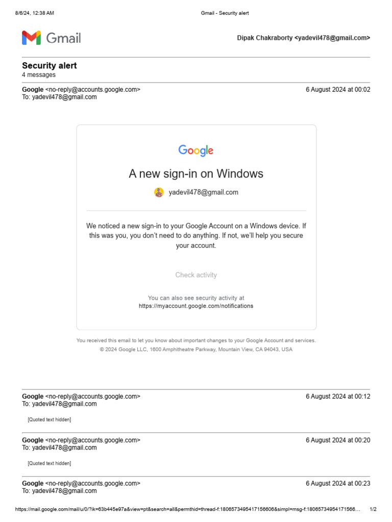 Gmail security alert pdf