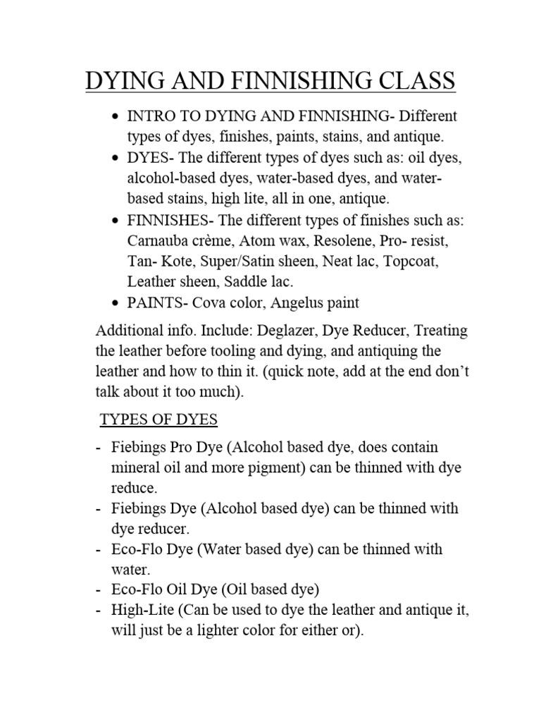 Dying and Finishing Class | PDF | Paint | Dyeing