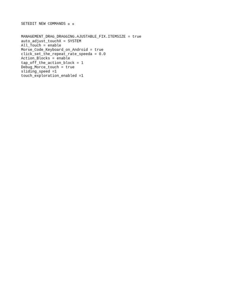 New Commands for SETEDIT Management | PDF