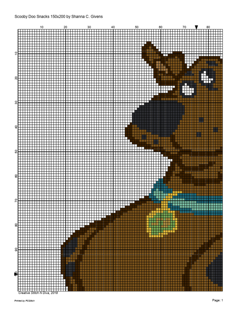 Scooby Doo Snacks Cross Stitch Pattern | PDF
