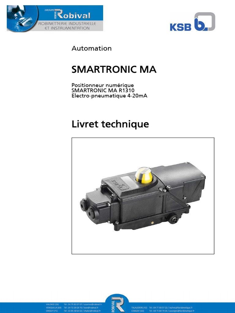 Positionneur numérique SMARTRONIC MA | PDF | Piézoélectricité | Données ...