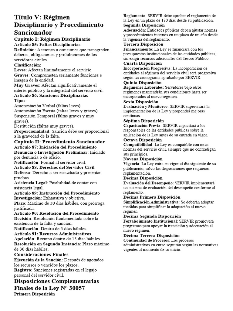 Título V Régimen Disciplinario y Procedimiento Sancionador | PDF ...