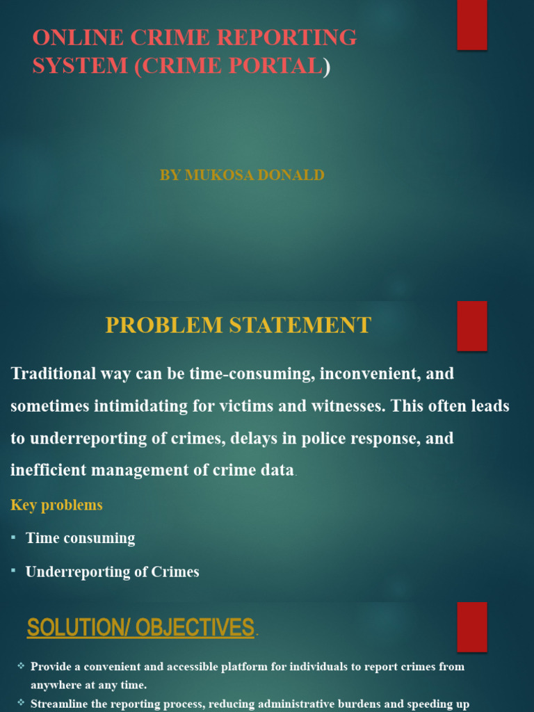 Online Crime Reporting System Overview | PDF | World Wide Web ...
