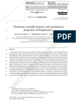 J.A. Tuszynski, S. Portet and J.M. Dixon: Nonlinear Assembly Kinetics and Mechanical Properties of Biopolymers