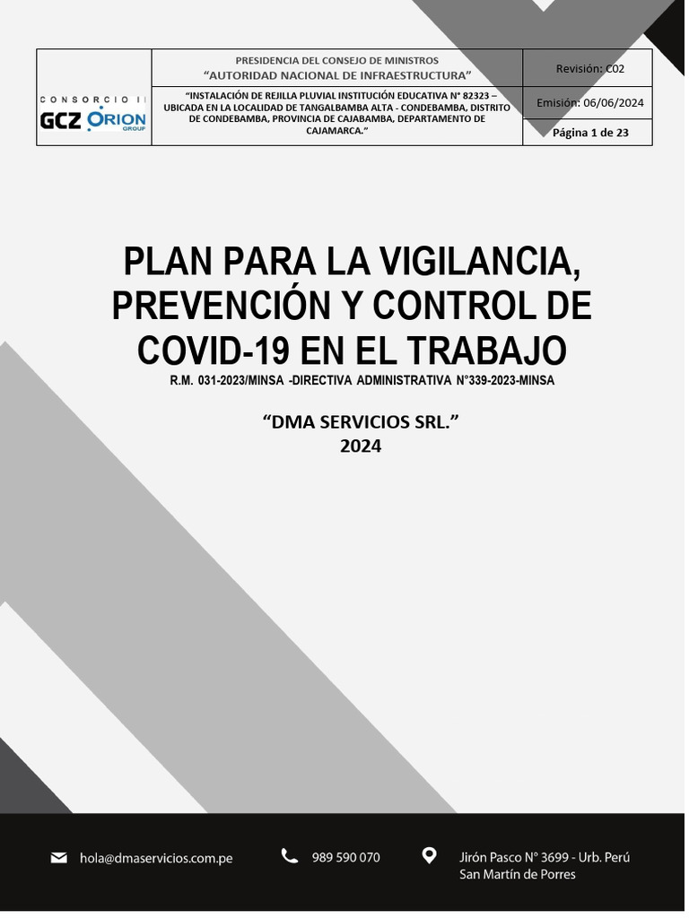 Plan para La Vigilancia, Prevención y Control de Covid19 en El Trabajo ...