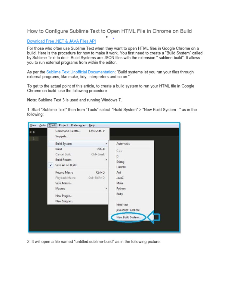 2 How To Configure Sublime Text To Open HTML File in Chrome On Build ...