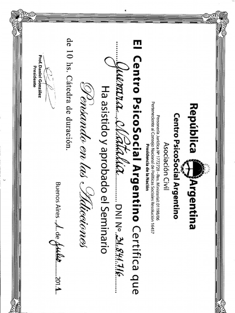 Certificado Naty 1 Pdf