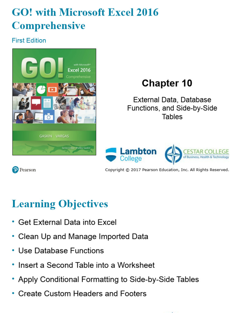 WK 9 - External Data, Database Functions, and Side-by-Side Tables 3.3 ...
