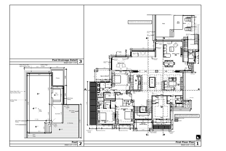 First Floor Pool Plan Details | PDF | Sanitation | Leisure Activities