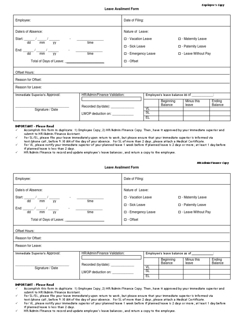 Forced Leave PDF Government Business