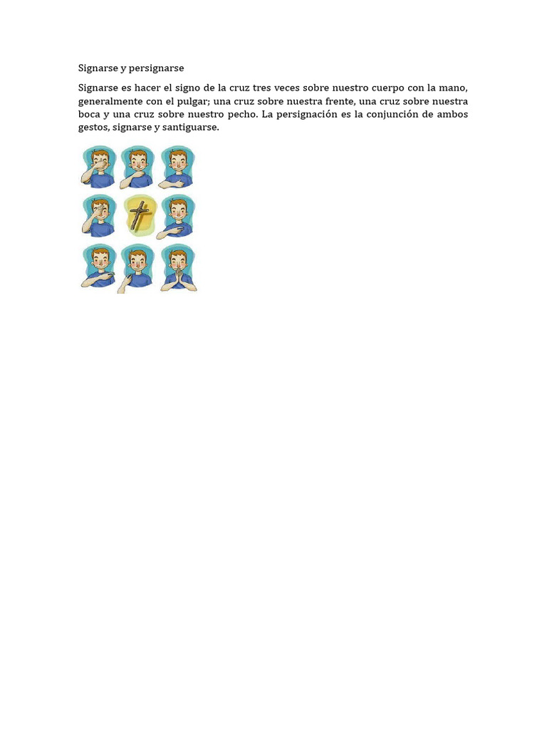 Diferencia Entre Persignarse Signarse Y Santiguarse Catequesistiempos ...