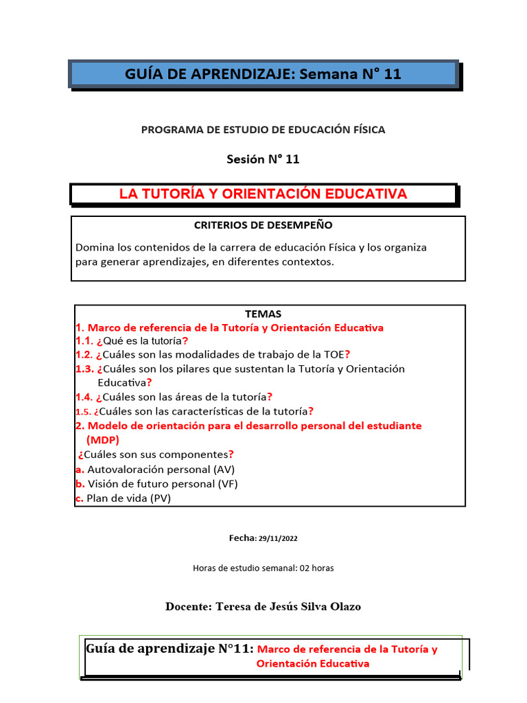 Convivencia y Valores en Tutoría Escolar | PDF | Plan de estudios ...