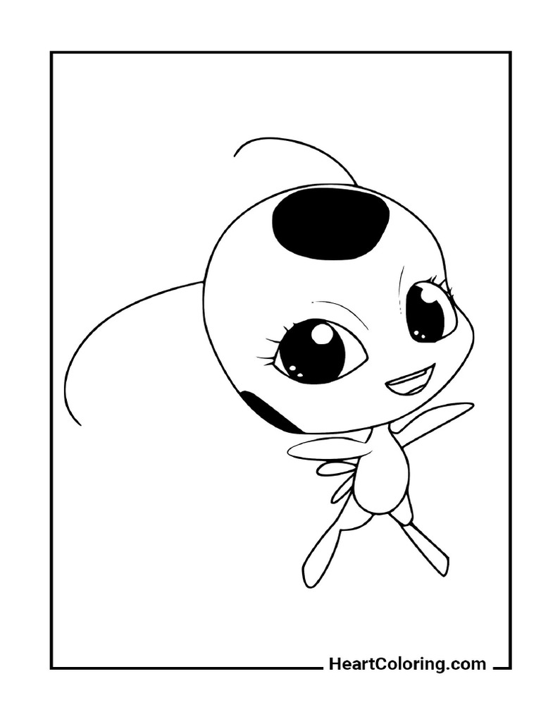 4066 5 Kwami Tikki Miraculous Ladybug Coloring Pages | PDF