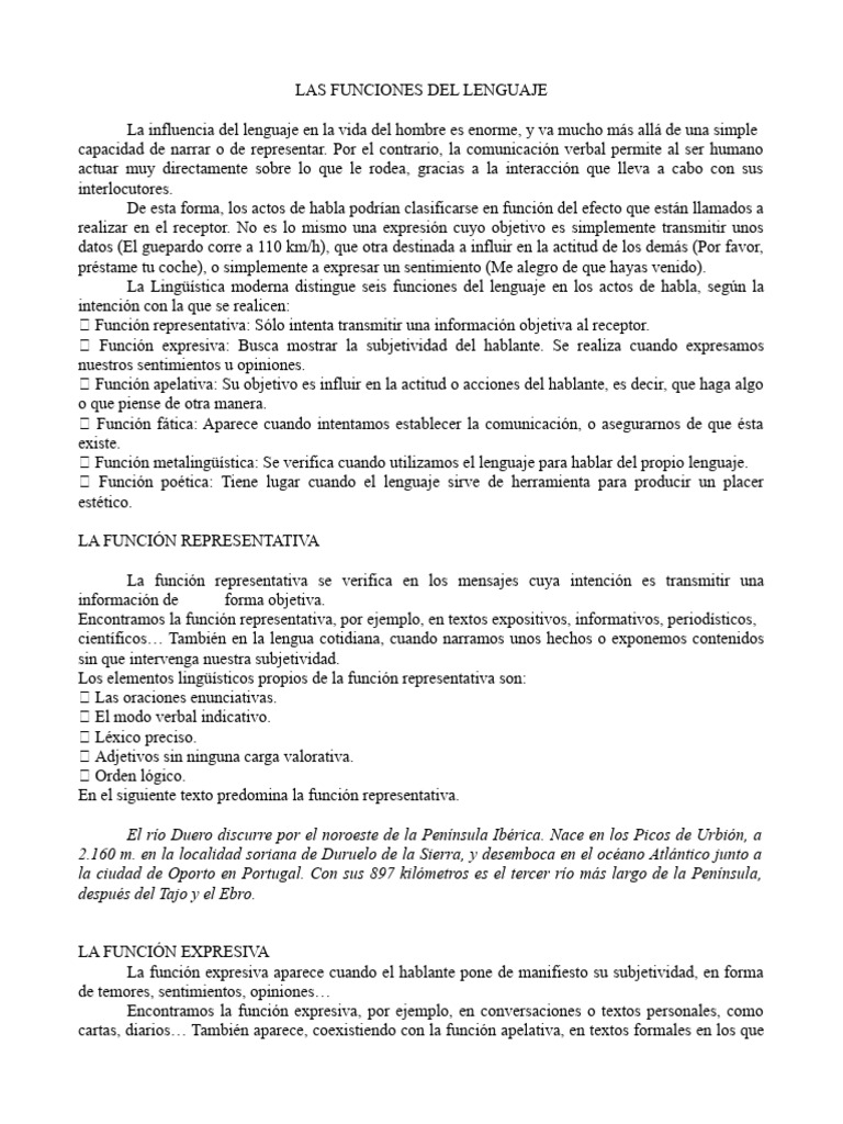 Funciones Del Lenguaje | PDF | Comunicación | Poesía