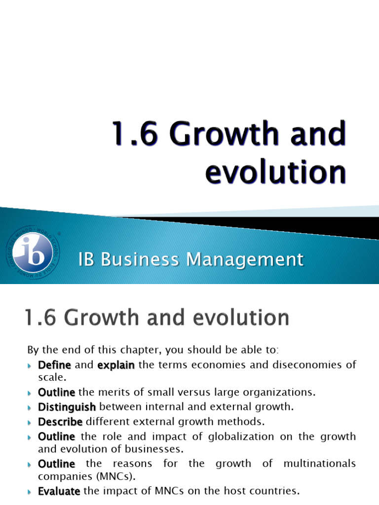 1.6 Growth and Evolution | PDF | Franchising | Economies Of Scale
