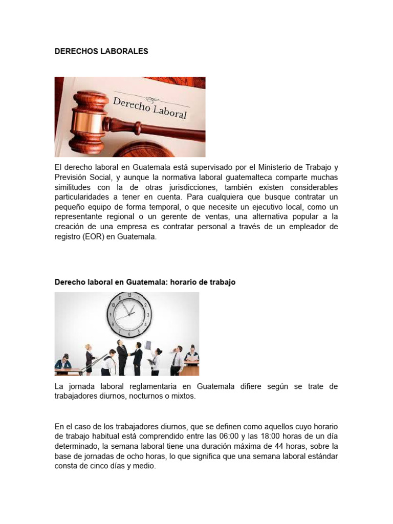 Derechos Laborales Chaya | PDF | Derecho laboral | Salario
