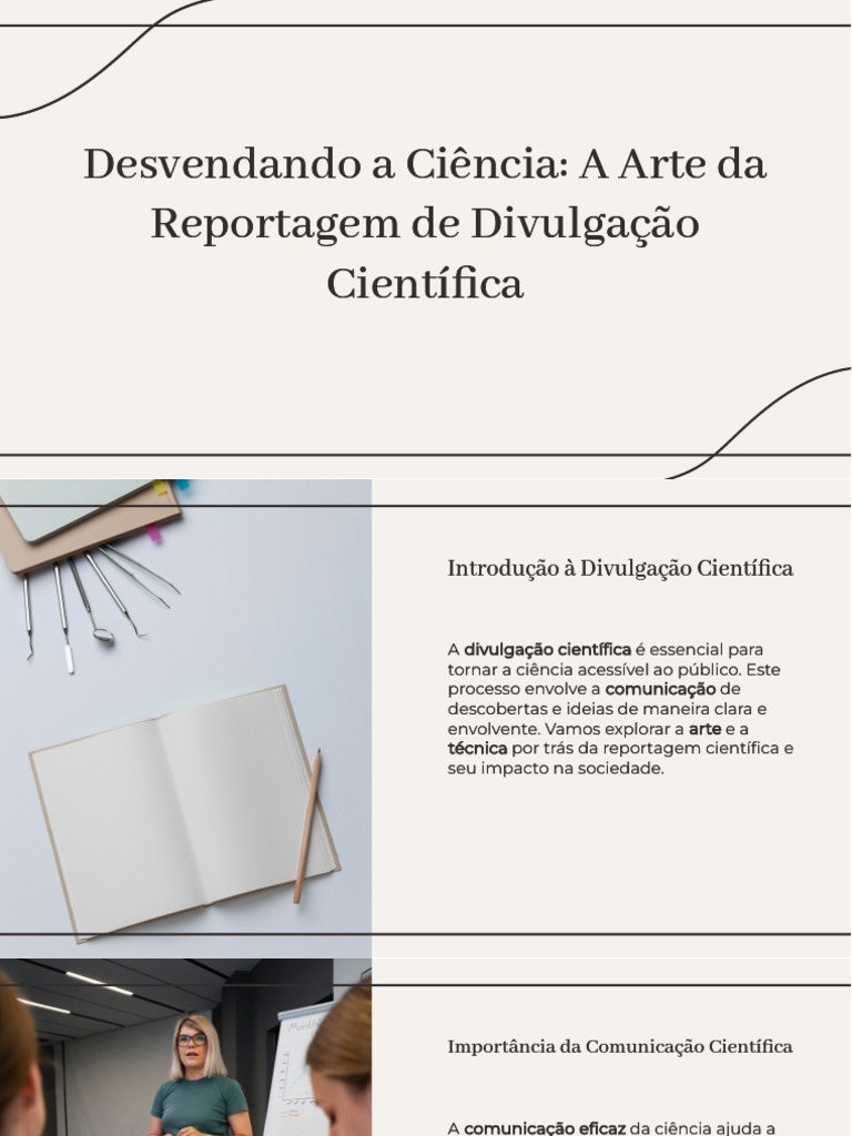 Slidesgo Desvendando A Ciencia A Arte Da Reportagem de Divulgacao ...