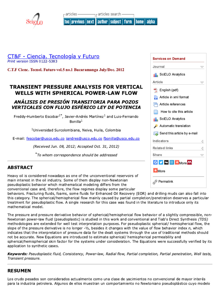 Transient Pressure Analysis For Vertical Wells With Spherical Power-Law ...