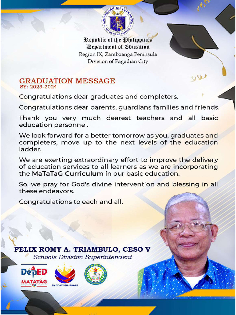 Graduation Message Superintendent | PDF