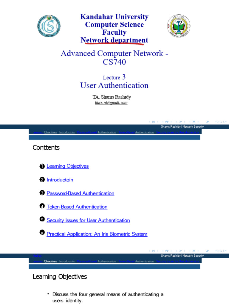 User Authentication Methods and Security | PDF | Password | Authentication