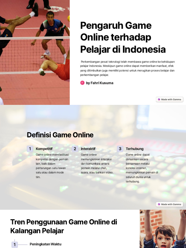 Pengaruh Game Online Terhadap Pelajar Di Indonesia Pdf
