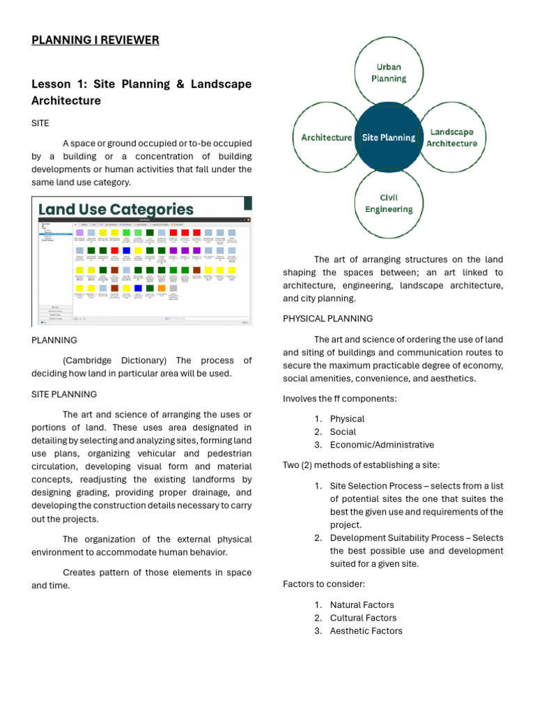 Planning I Reviewer | PDF | Rock (Geology) | Soil