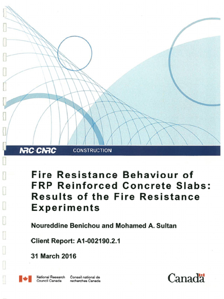 FRP Concrete Slabs Fire Resistance Study | PDF | Fibre Reinforced ...