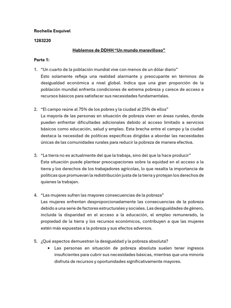 Desigualdad y Pobreza Global: Análisis | PDF | Pobreza | Pobreza e ...