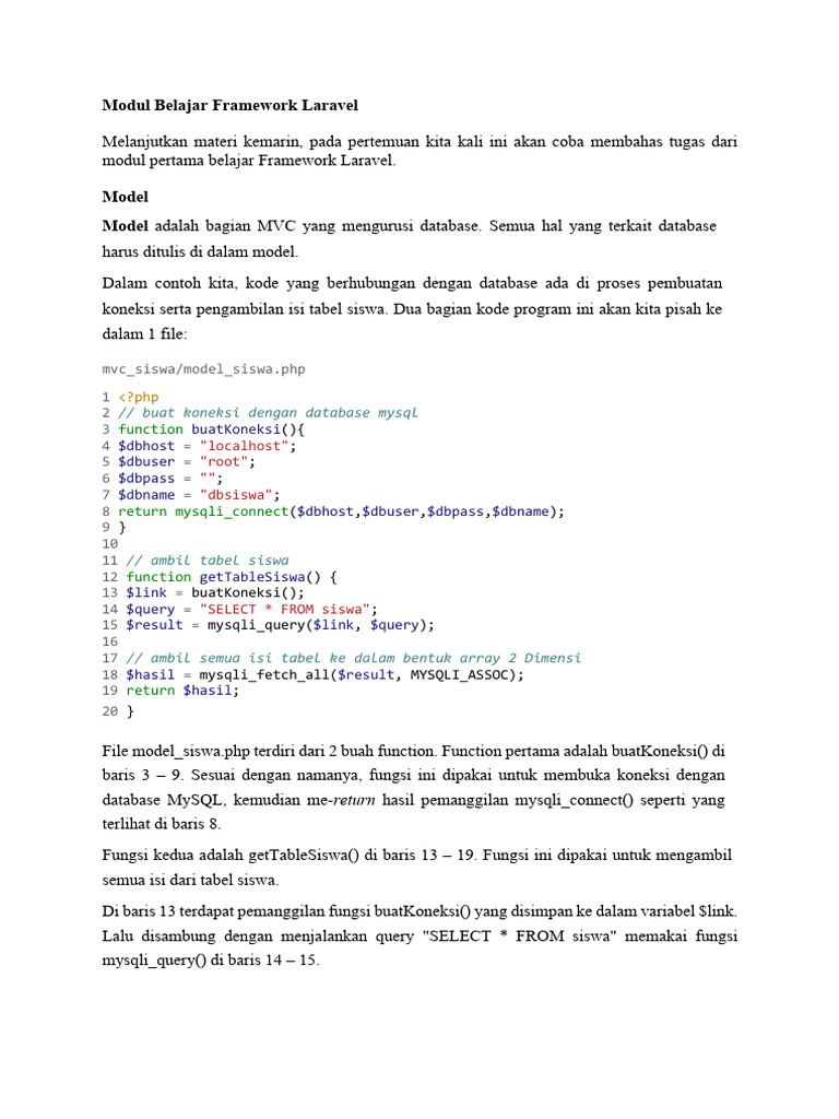 Modul Belajar Framework Laravel-2 | PDF