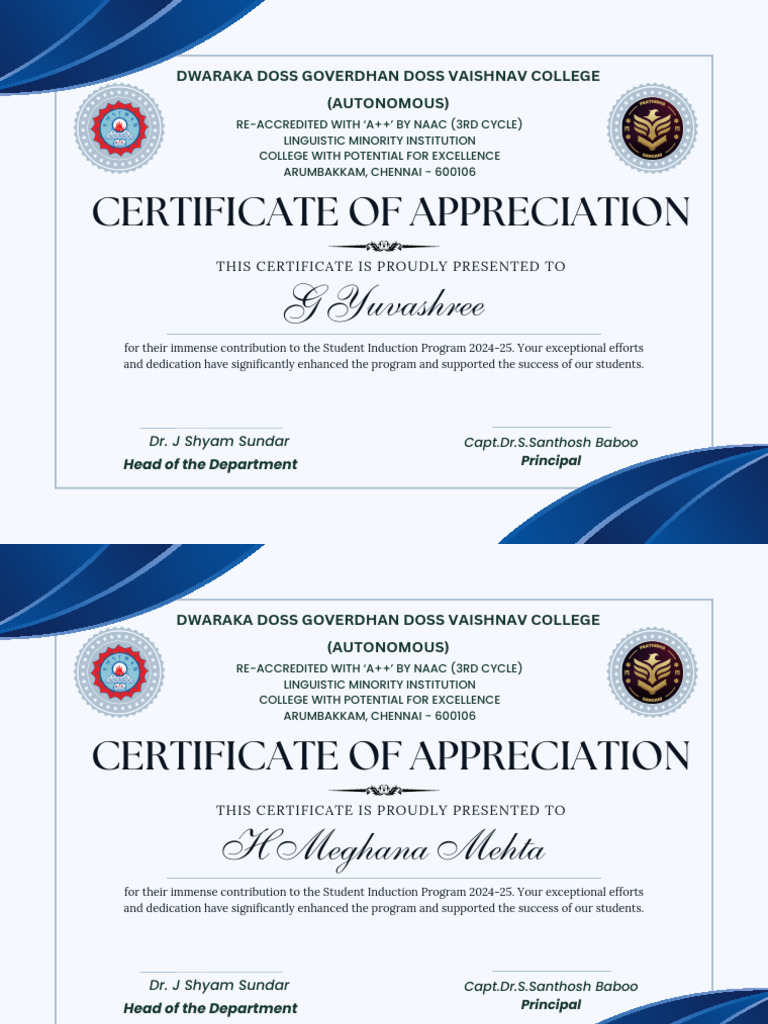 Certificate of Appreciation ( volunteers) PDF