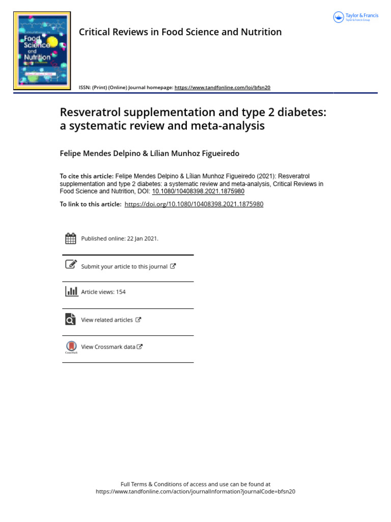 Resveratrol's Impact on Type 2 Diabetes | PDF | Diabetes | Insulin ...