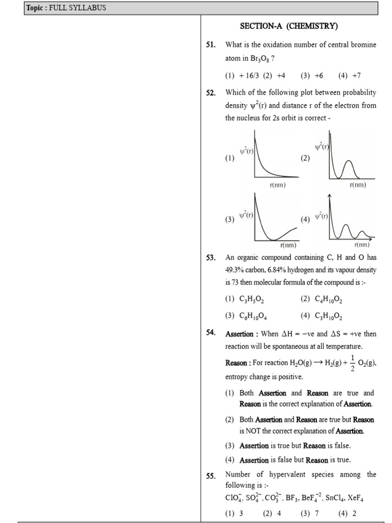 Chemistry Mock 5 Pdf