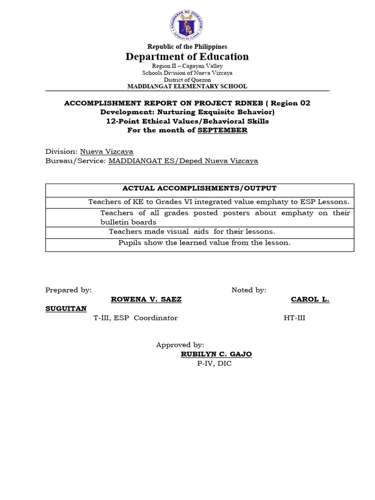 Rdneb 12 Ethical Values In Esp
