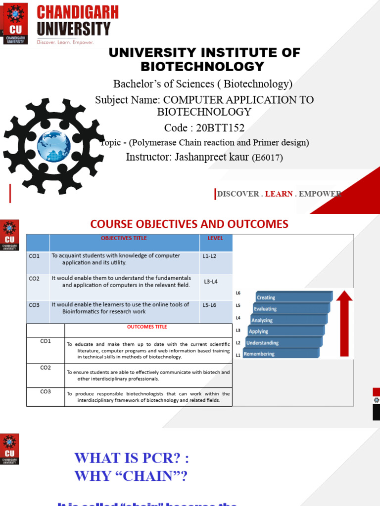 PCR and Primer Design in Biotechnology | PDF | Polymerase Chain ...