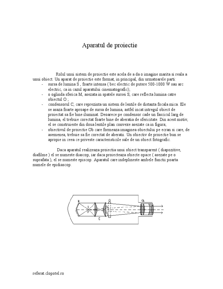 Aparatul de Proiectie | PDF
