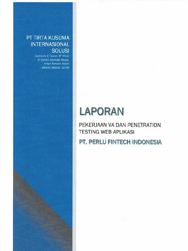 Contoh Laporan Pentest | PDF