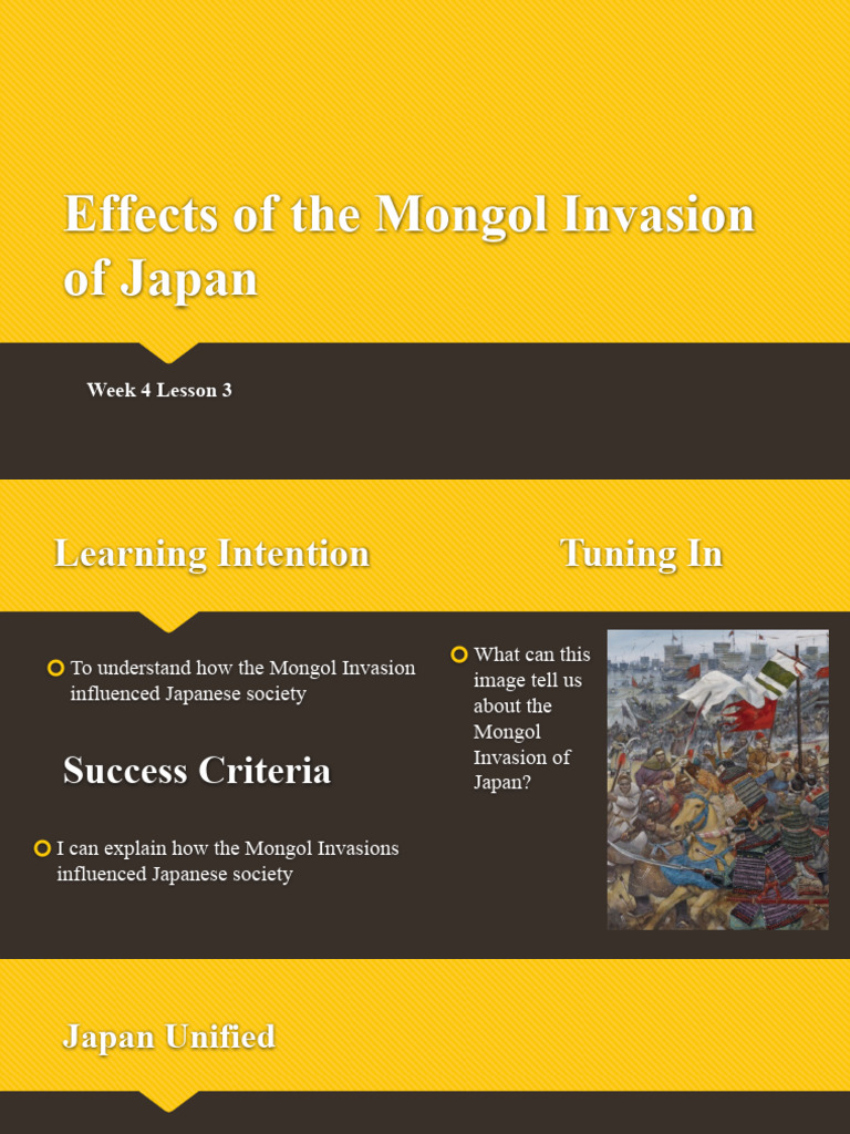 W4L3 Effects of The Mongol Invasion On Japan | PDF | Samurai | Empire ...
