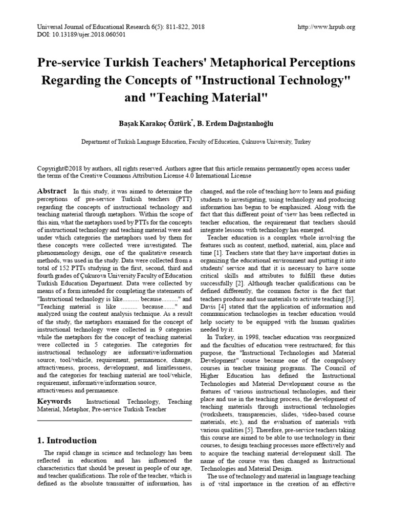 Instructional Technology and Teaching Ma | PDF | Educational Technology ...