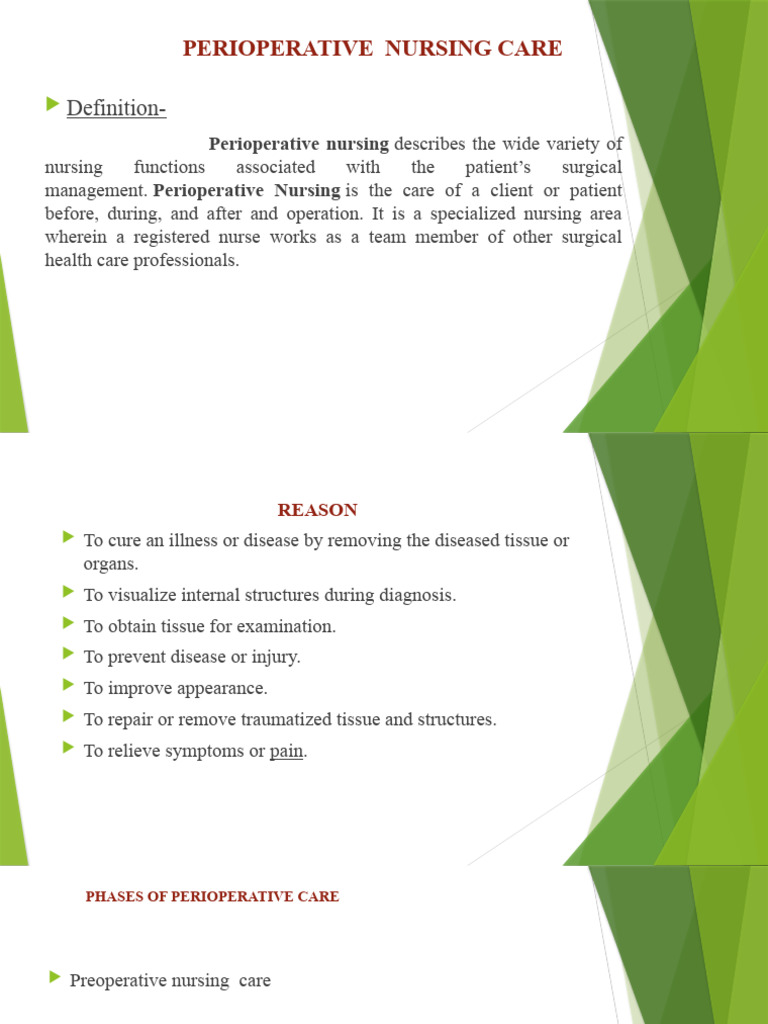 Perioperative Care | PDF | Surgery | Perioperative