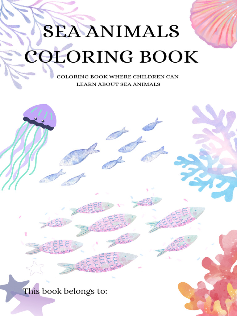 Sea Animals Coloring Book for Kids | PDF