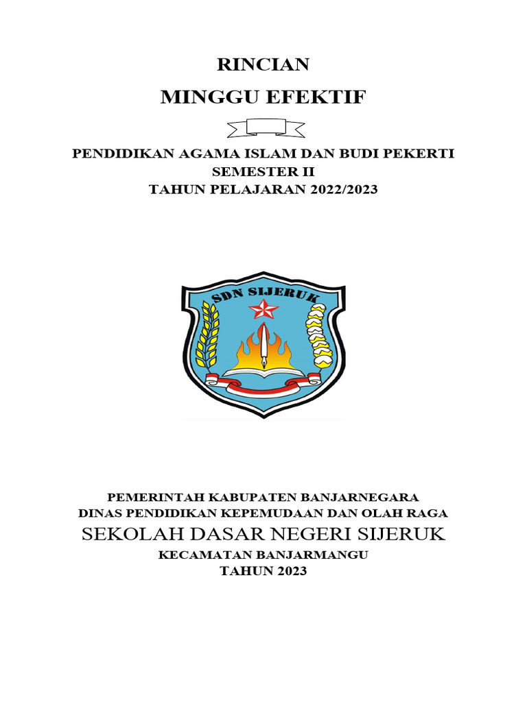 Rincian Minggu Efektif | PDF