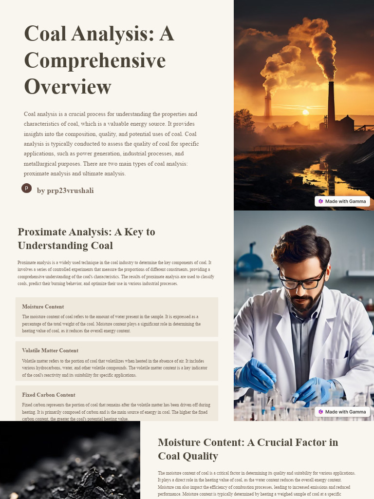 Comprehensive Coal Analysis Guide | PDF | Coal | Combustion