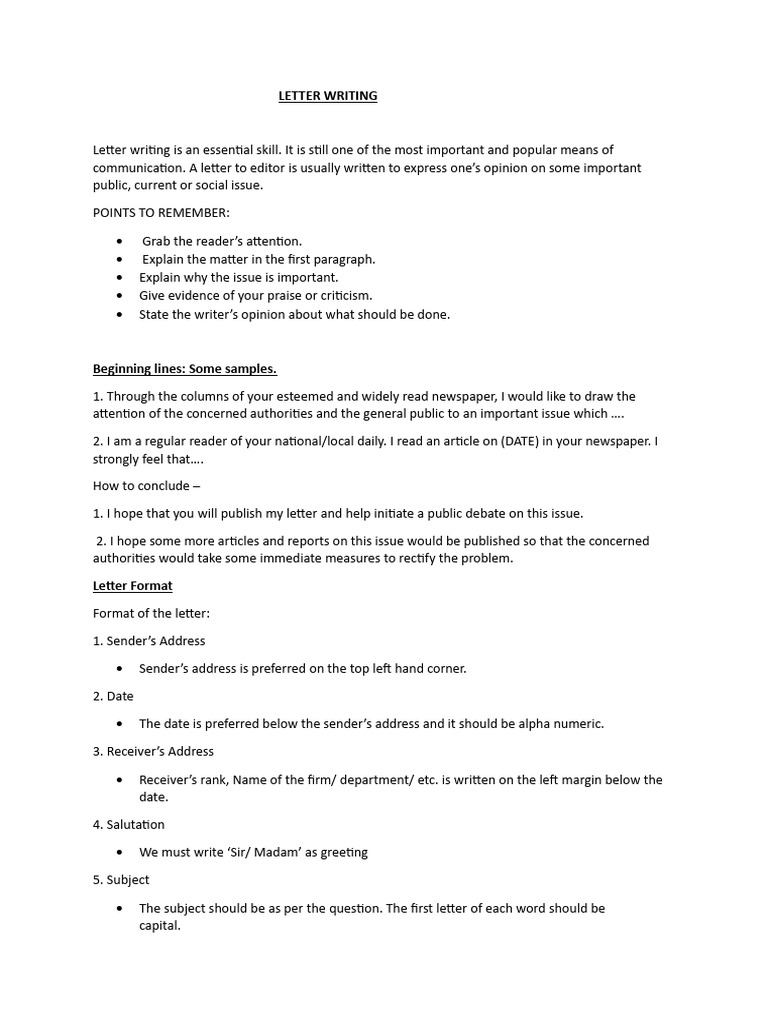 Letter To Editor | PDF | Water | Water Scarcity