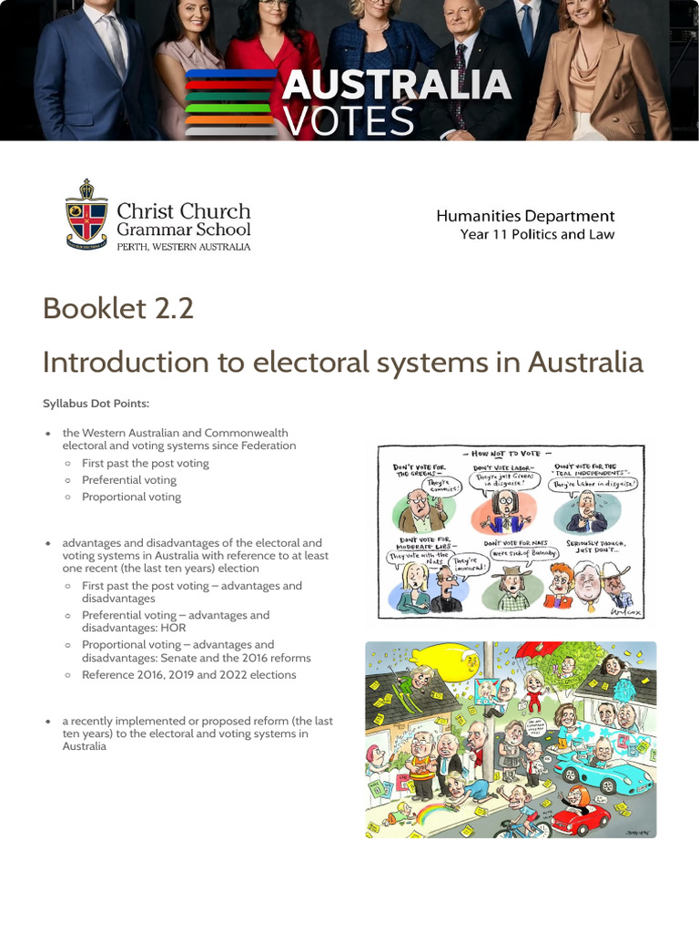 2.2 - Electoral Systems and Reform 2024 - Filled | PDF | Voting ...