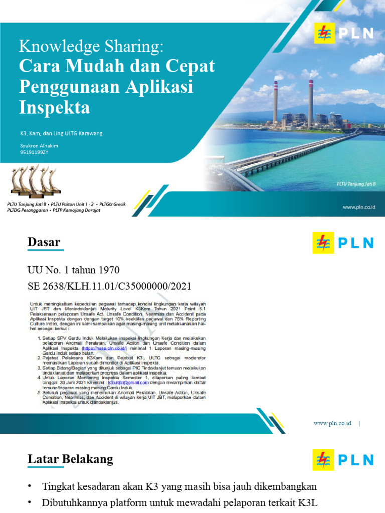 Penggunaan Aplikasi Inspekta K3L | PDF