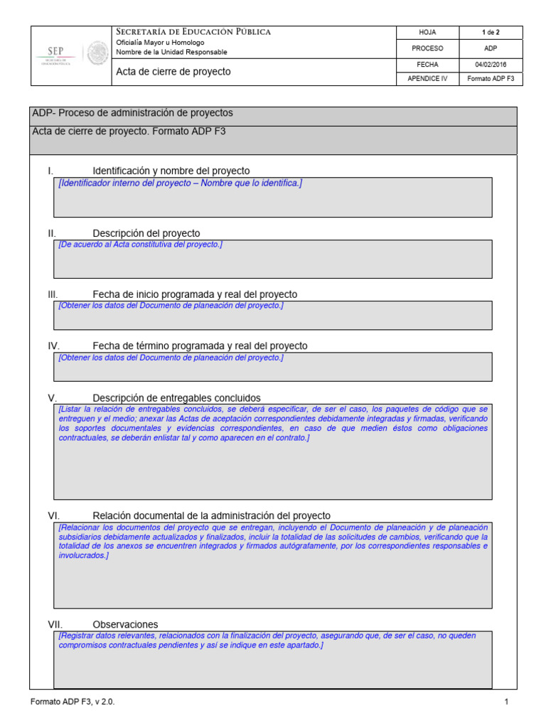 Formato ADP F3 | PDF