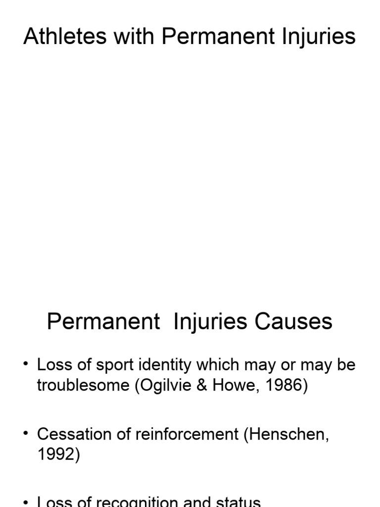 Coping with Permanent Sports Injuries | PDF | Social Support ...
