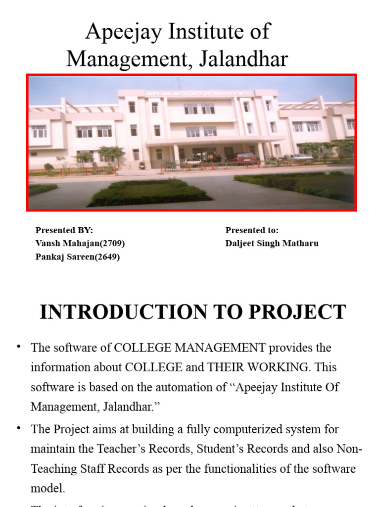 College Management System Overview | PDF | Table (Database) | Databases